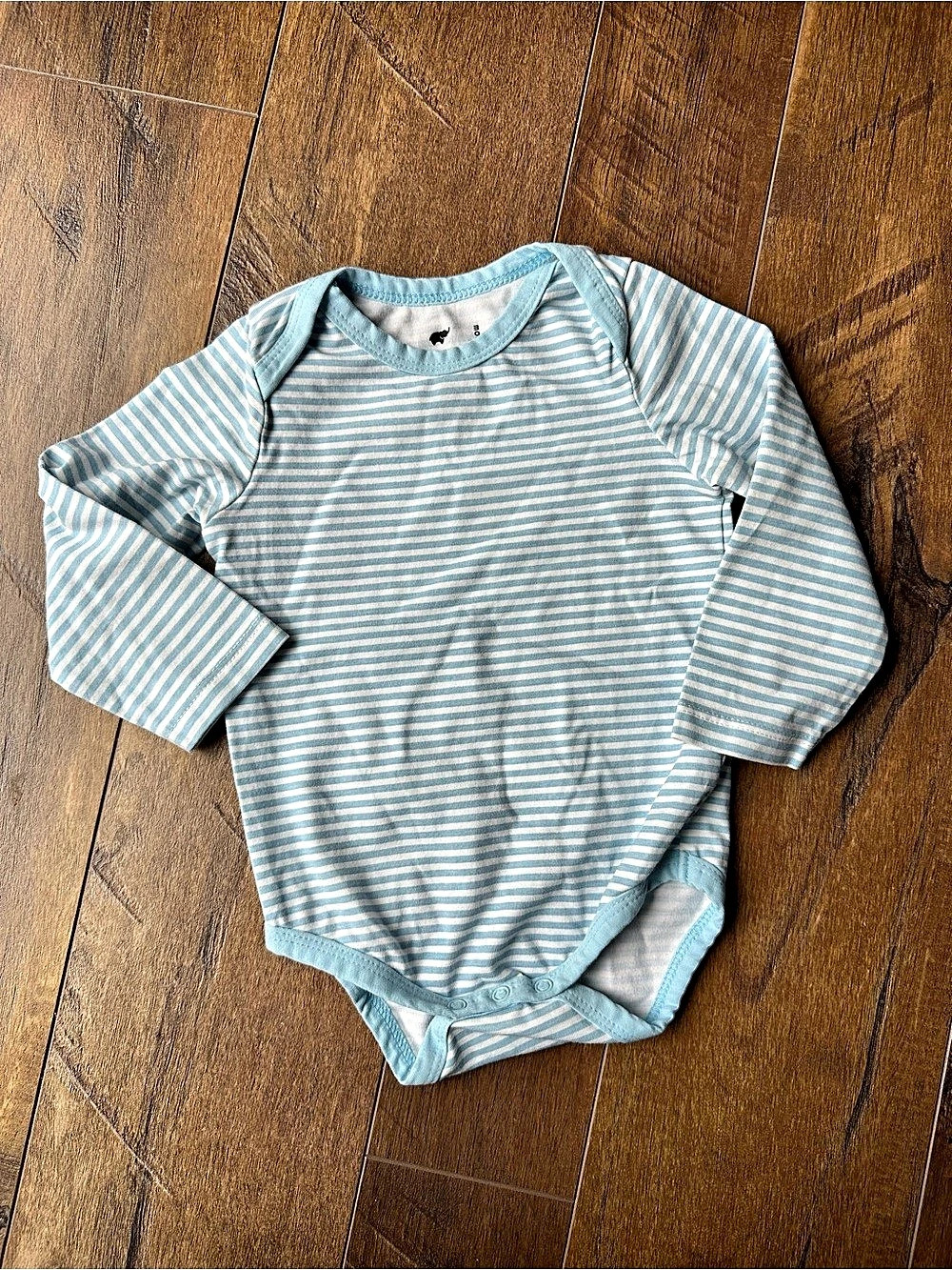 monica + andy Long Sleeve Striped Bodysuit